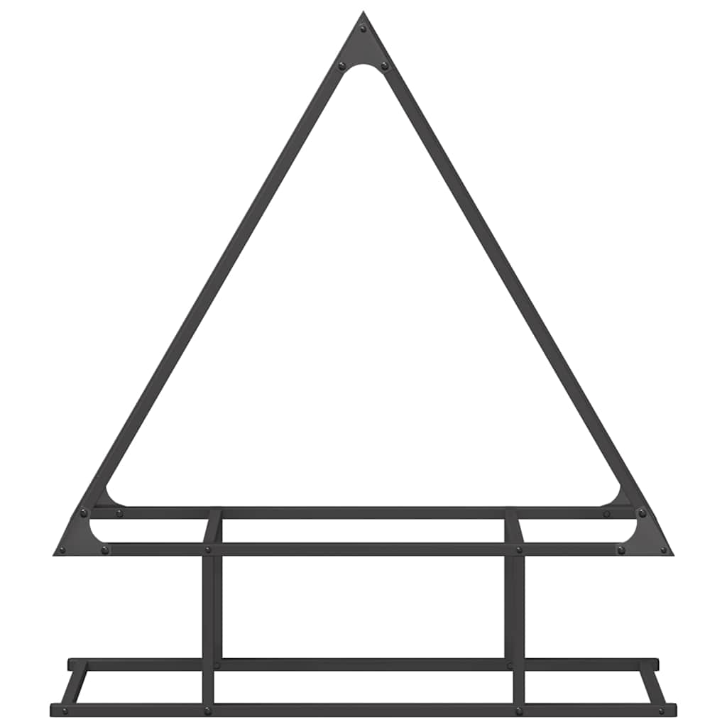 Firewood Rack Black 80x25x90 cm Cold-rolled steel