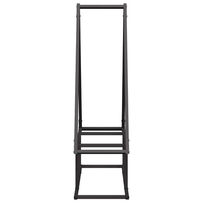 Firewood Rack Black 80x25x90 cm Cold-rolled steel