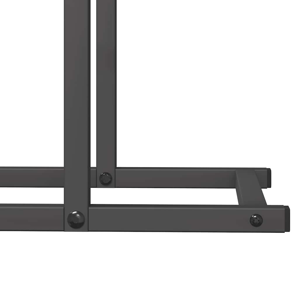 Firewood Rack Black 80x25x90 cm Cold-rolled steel