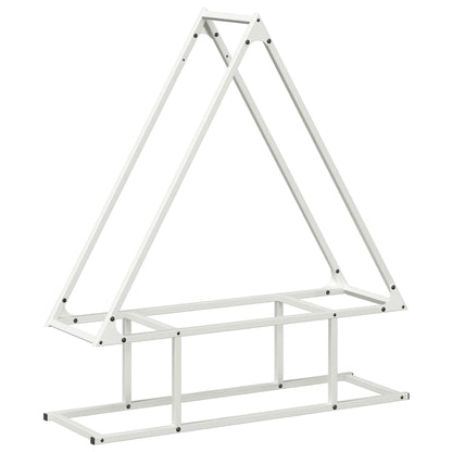 Firewood Rack White 80x25x90 cm Cold-rolled steel
