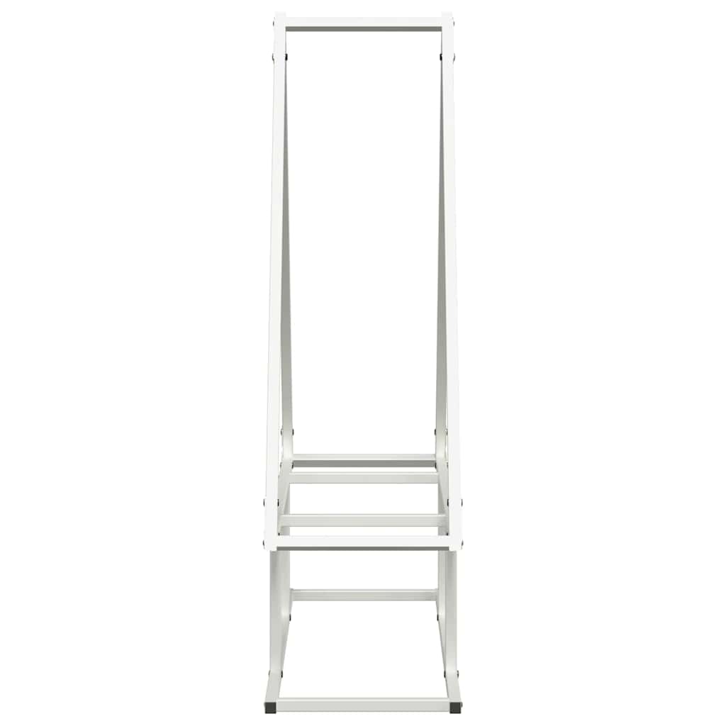 Firewood Rack White 80x25x90 cm Cold-rolled steel