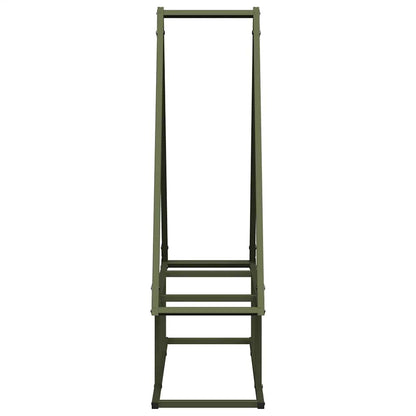 Firewood Rack Olive Green 80x25x90 cm Cold-rolled steel