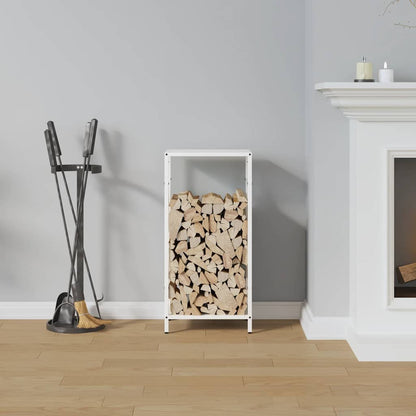 Firewood Rack White 34x25x70 cm Cold-rolled steel