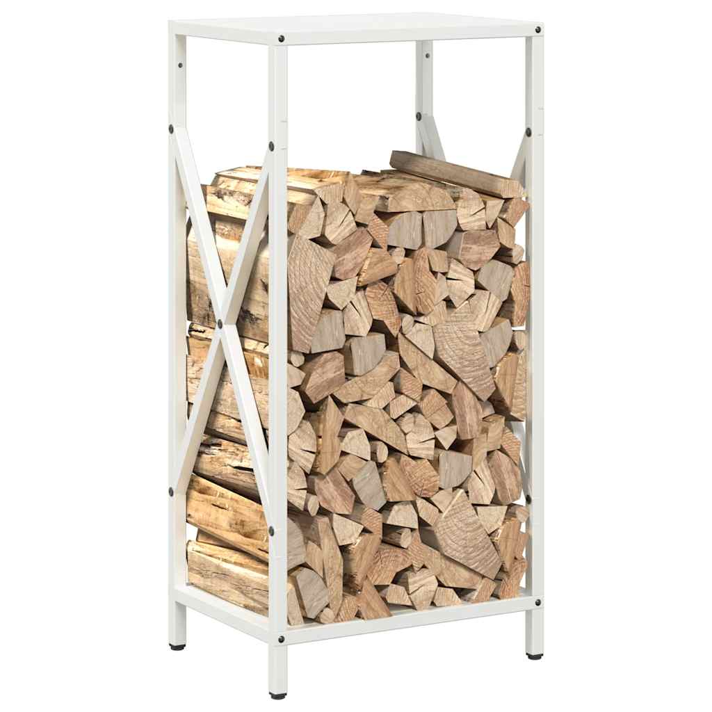 Firewood Rack White 34x25x70 cm Cold-rolled steel