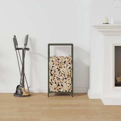 Firewood Rack Olive Green 34x25x70 cm Cold-rolled steel