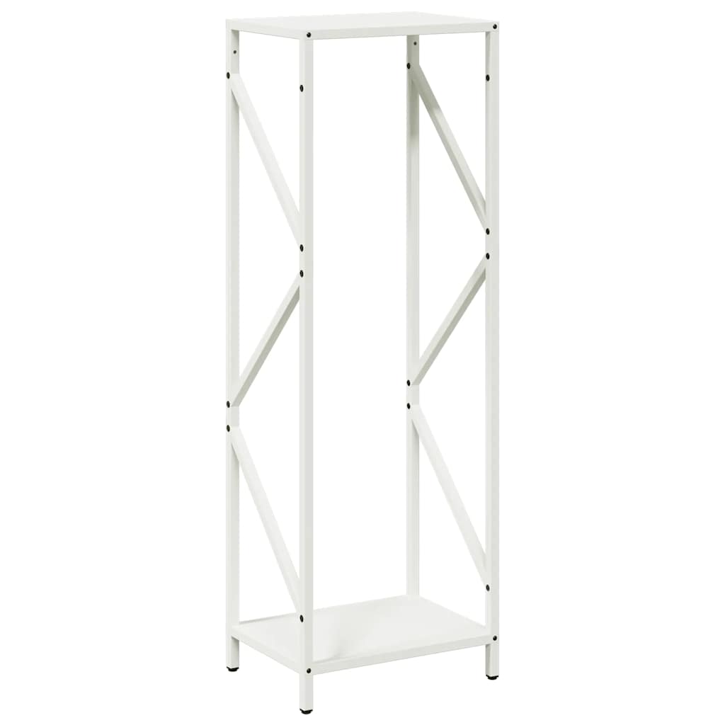 Firewood Rack White 34x25x100 cm Cold-rolled steel