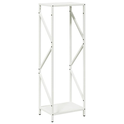 Firewood Rack White 34x25x100 cm Cold-rolled steel