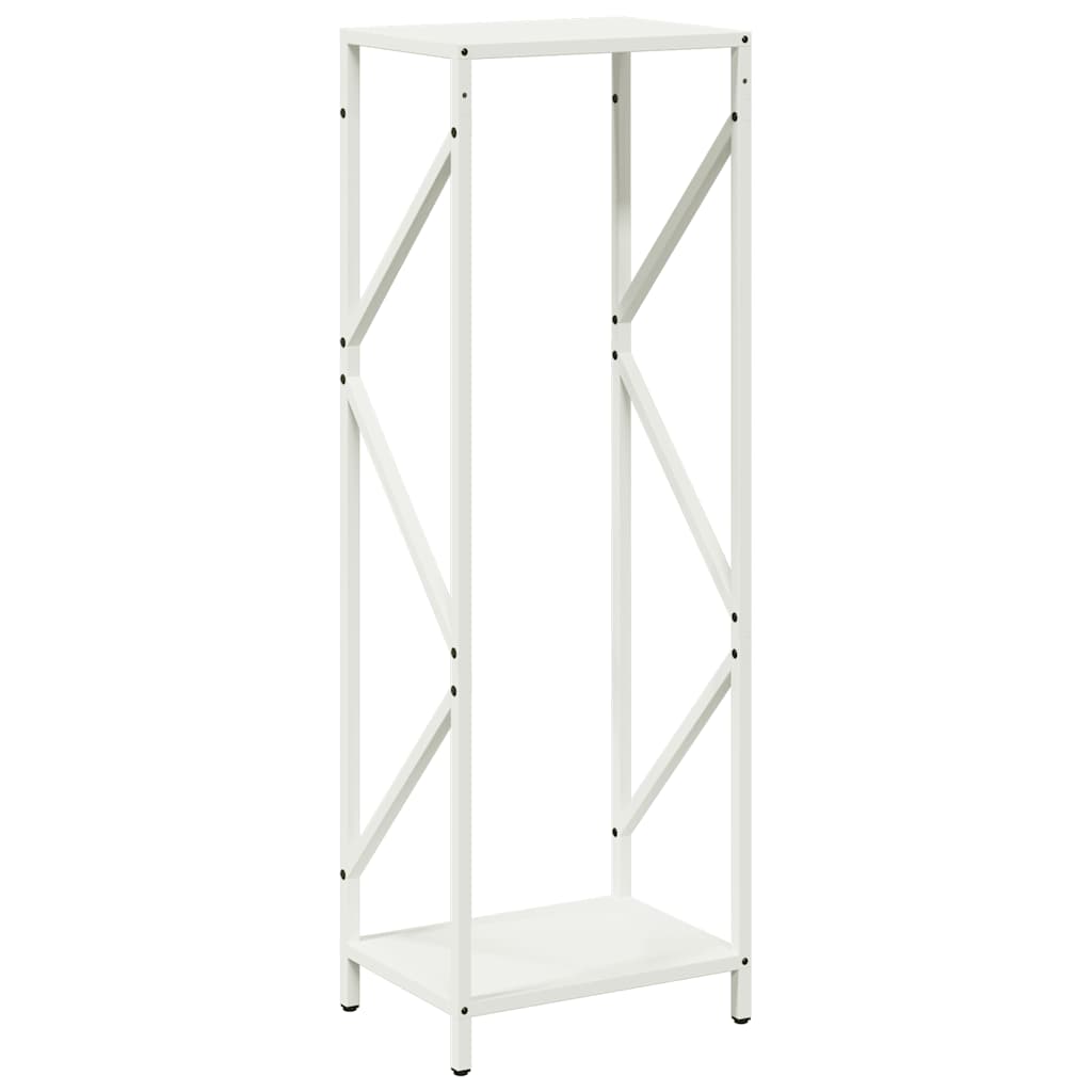 Firewood Rack White 34x25x100 cm Cold-rolled steel
