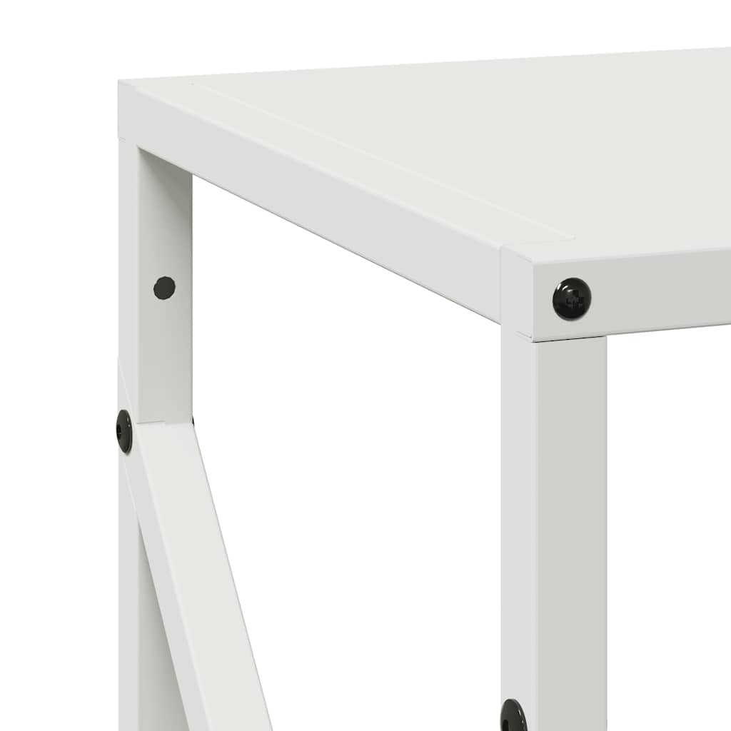 Firewood Rack White 34x25x100 cm Cold-rolled steel