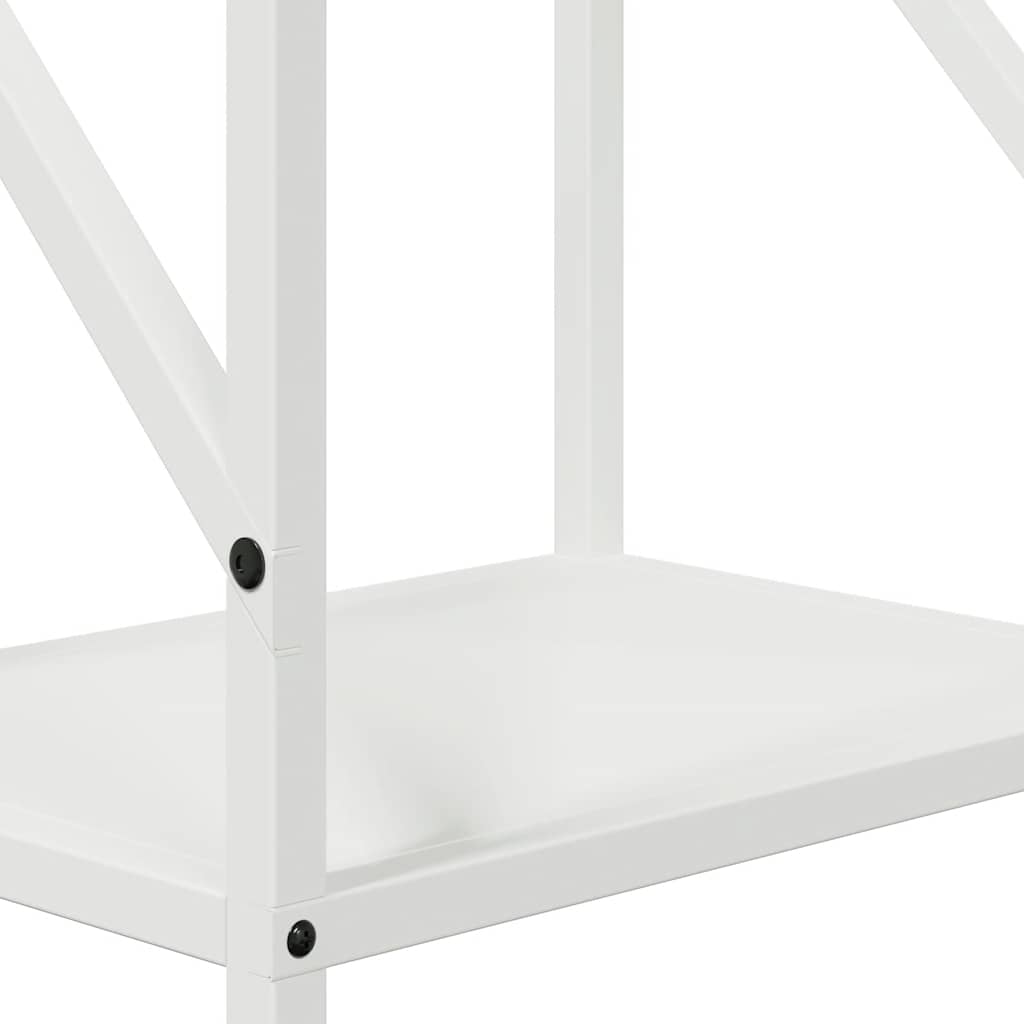 Firewood Rack White 34x25x100 cm Cold-rolled steel