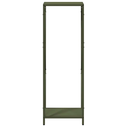 Firewood Rack Olive Green 34x25x100 cm Cold-rolled steel