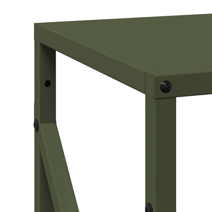 Firewood Rack Olive Green 34x25x100 cm Cold-rolled steel