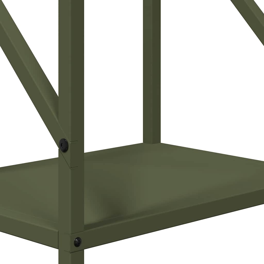 Firewood Rack Olive Green 34x25x100 cm Cold-rolled steel