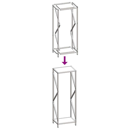 Firewood Rack Olive Green 34x25x100 cm Cold-rolled steel