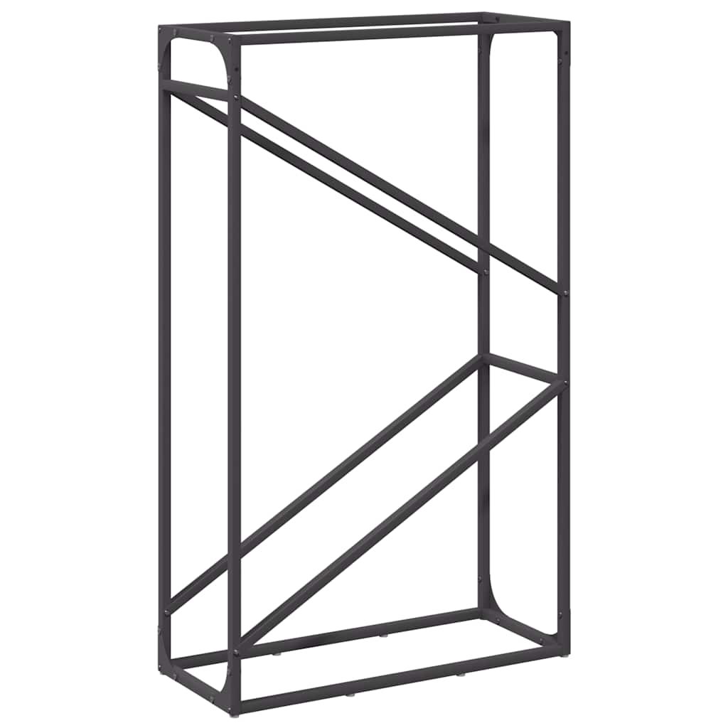 Firewood Rack Black 60x25x100 cm Cold-rolled steel