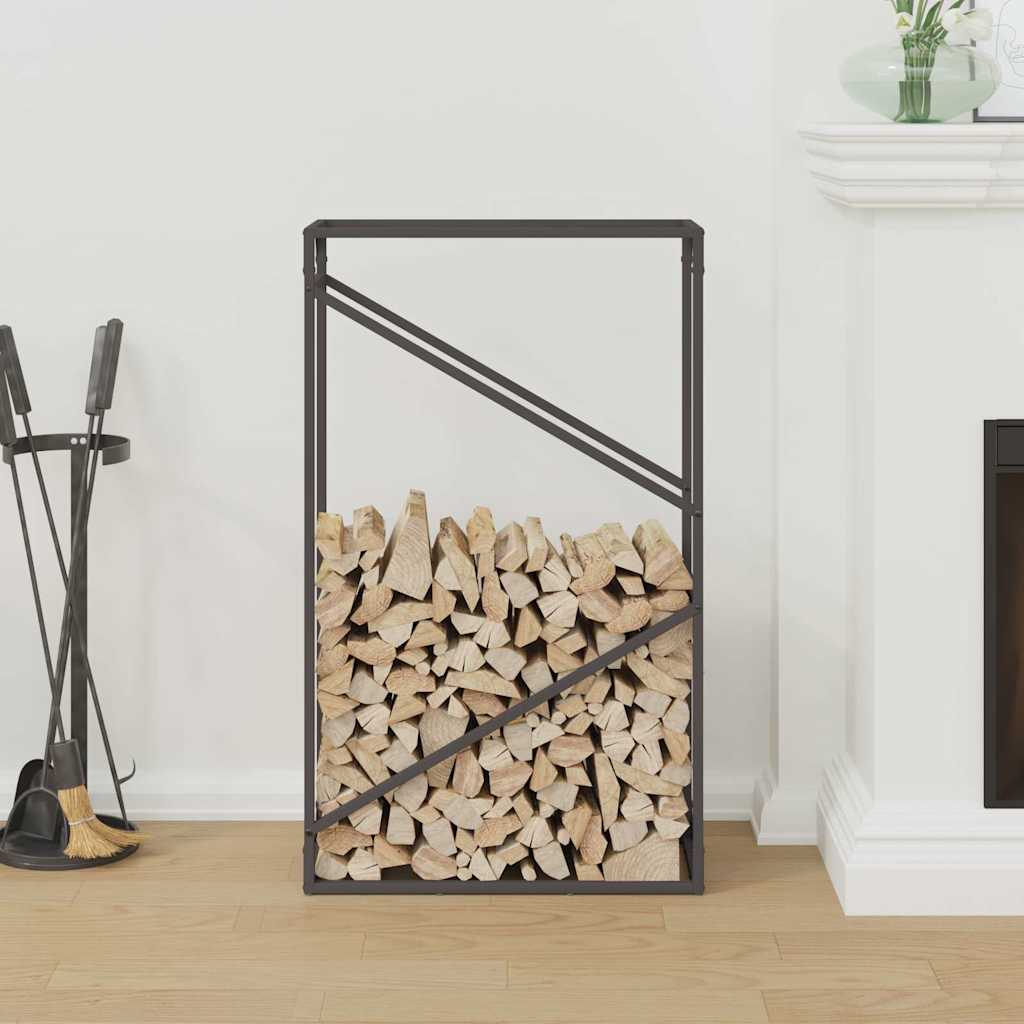 Firewood Rack Black 60x25x100 cm Cold-rolled steel