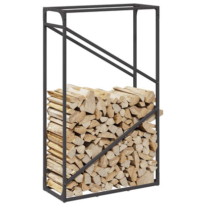 Firewood Rack Black 60x25x100 cm Cold-rolled steel