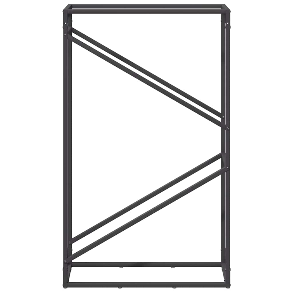 Firewood Rack Black 60x25x100 cm Cold-rolled steel