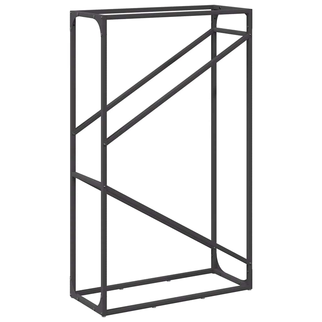 Firewood Rack Black 60x25x100 cm Cold-rolled steel