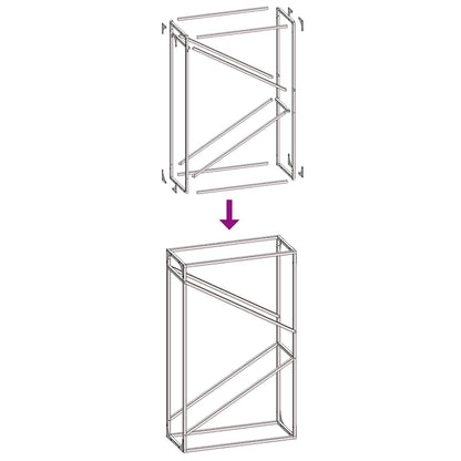 Firewood Rack Black 60x25x100 cm Cold-rolled steel