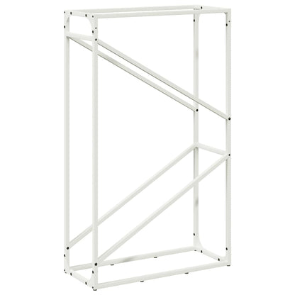 Firewood Rack White 60x25x100 cm Cold-rolled steel