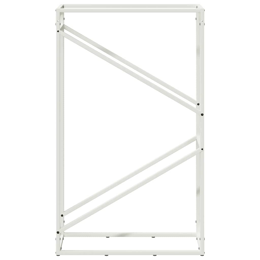 Firewood Rack White 60x25x100 cm Cold-rolled steel