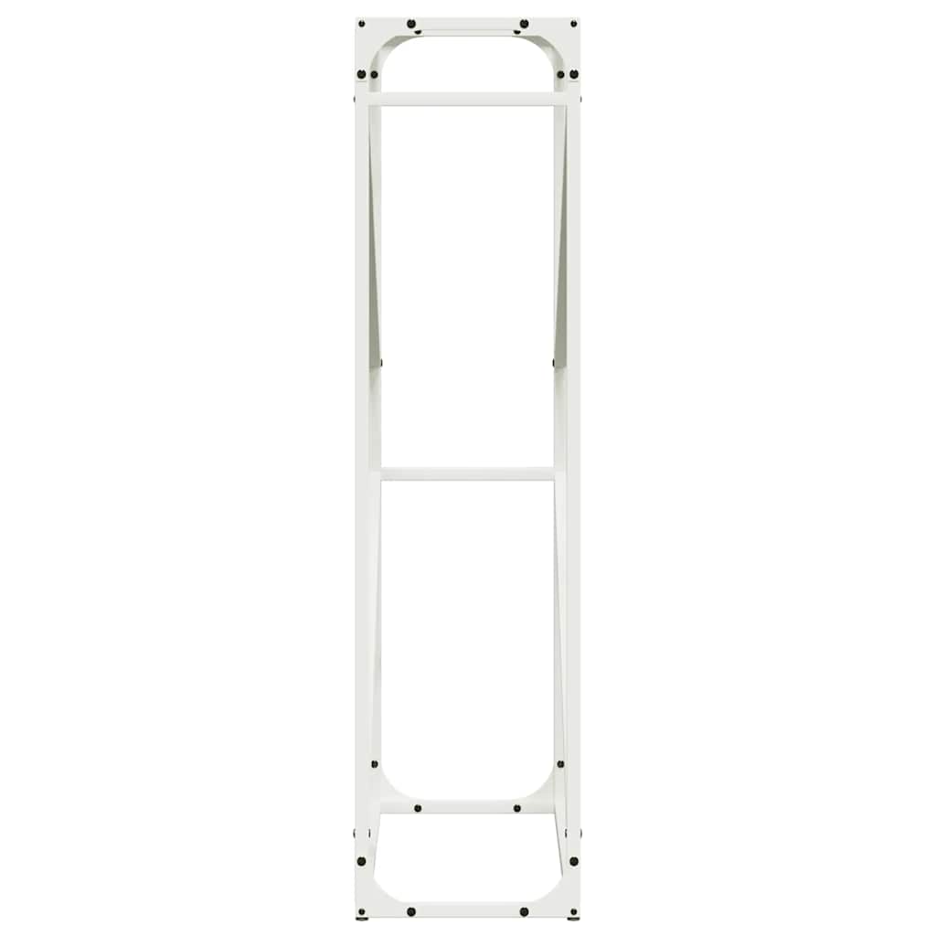 Firewood Rack White 60x25x100 cm Cold-rolled steel