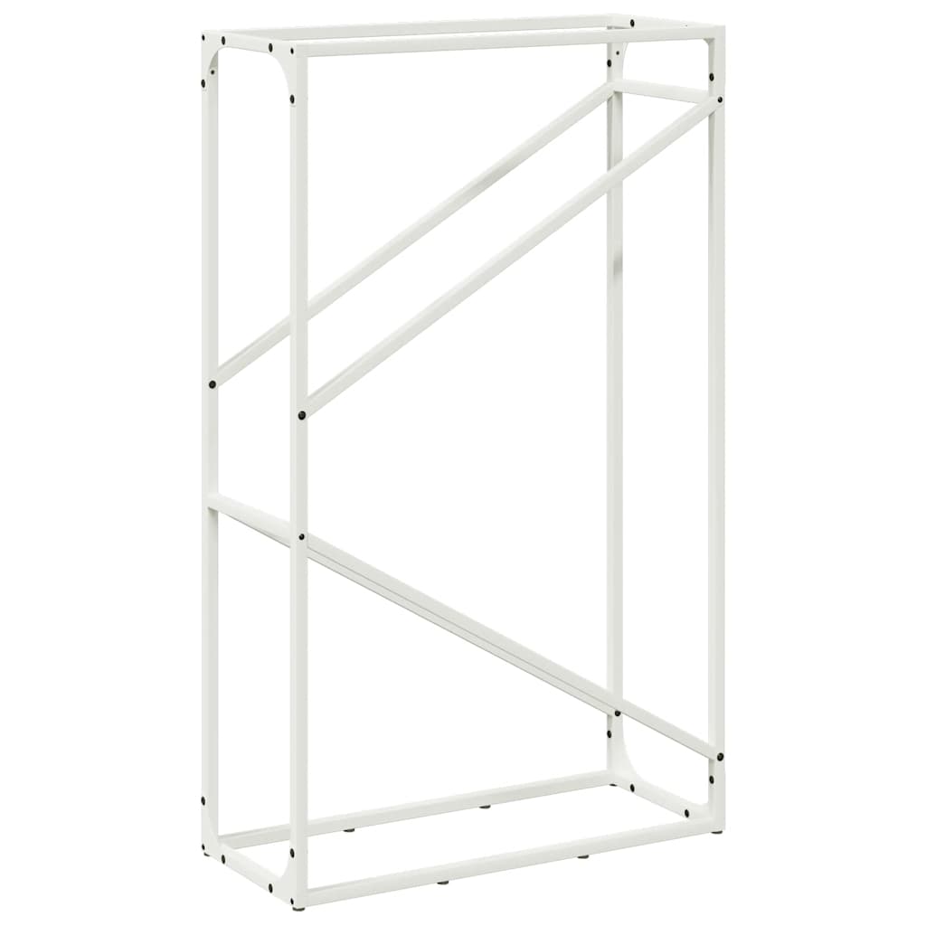 Firewood Rack White 60x25x100 cm Cold-rolled steel