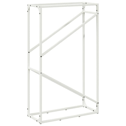 Firewood Rack White 60x25x100 cm Cold-rolled steel