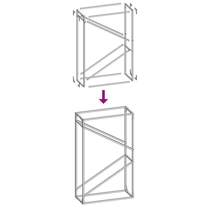 Firewood Rack Anthracite 60x25x100 cm Cold-rolled steel