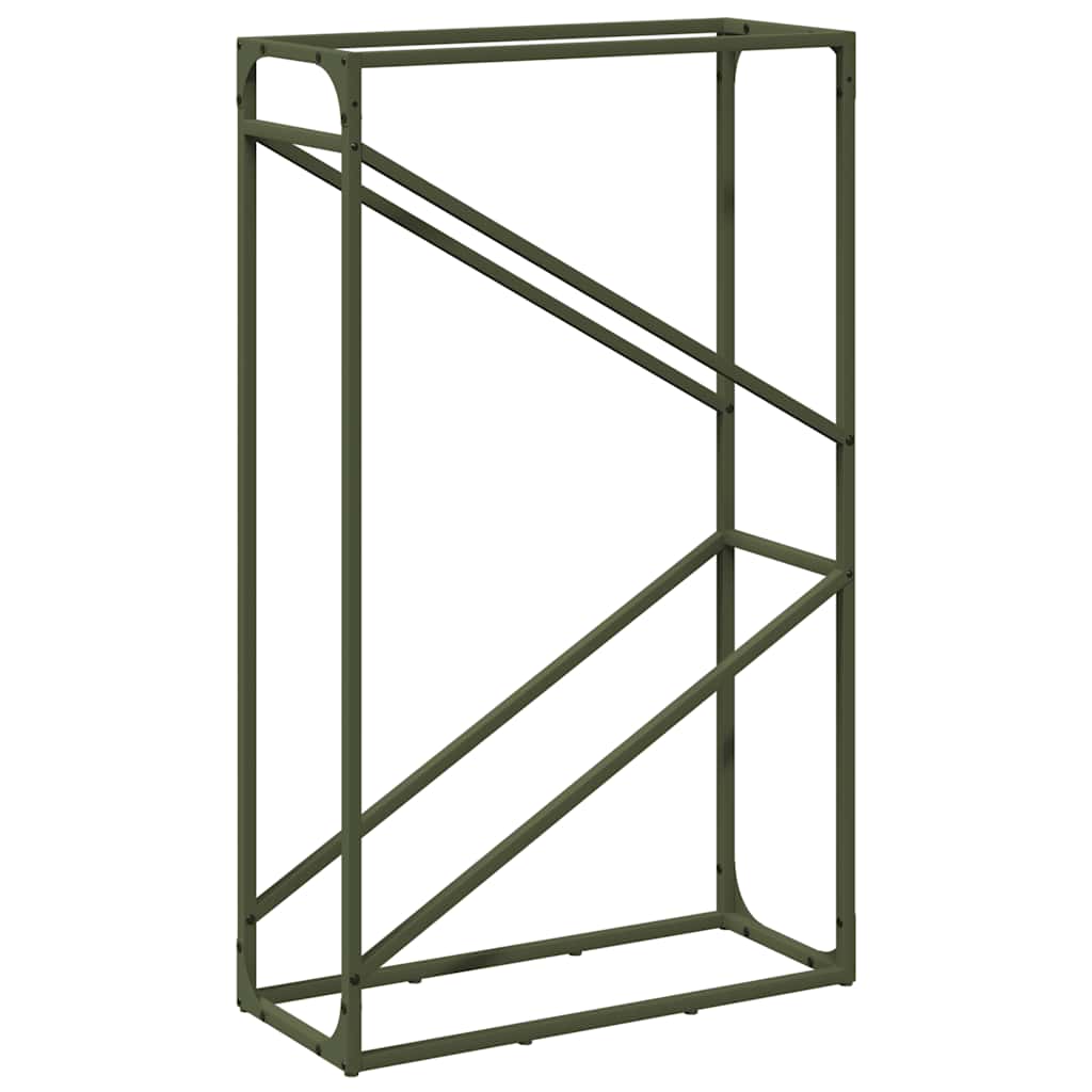 Firewood Rack Olive Green 60x25x100 cm Cold-rolled steel