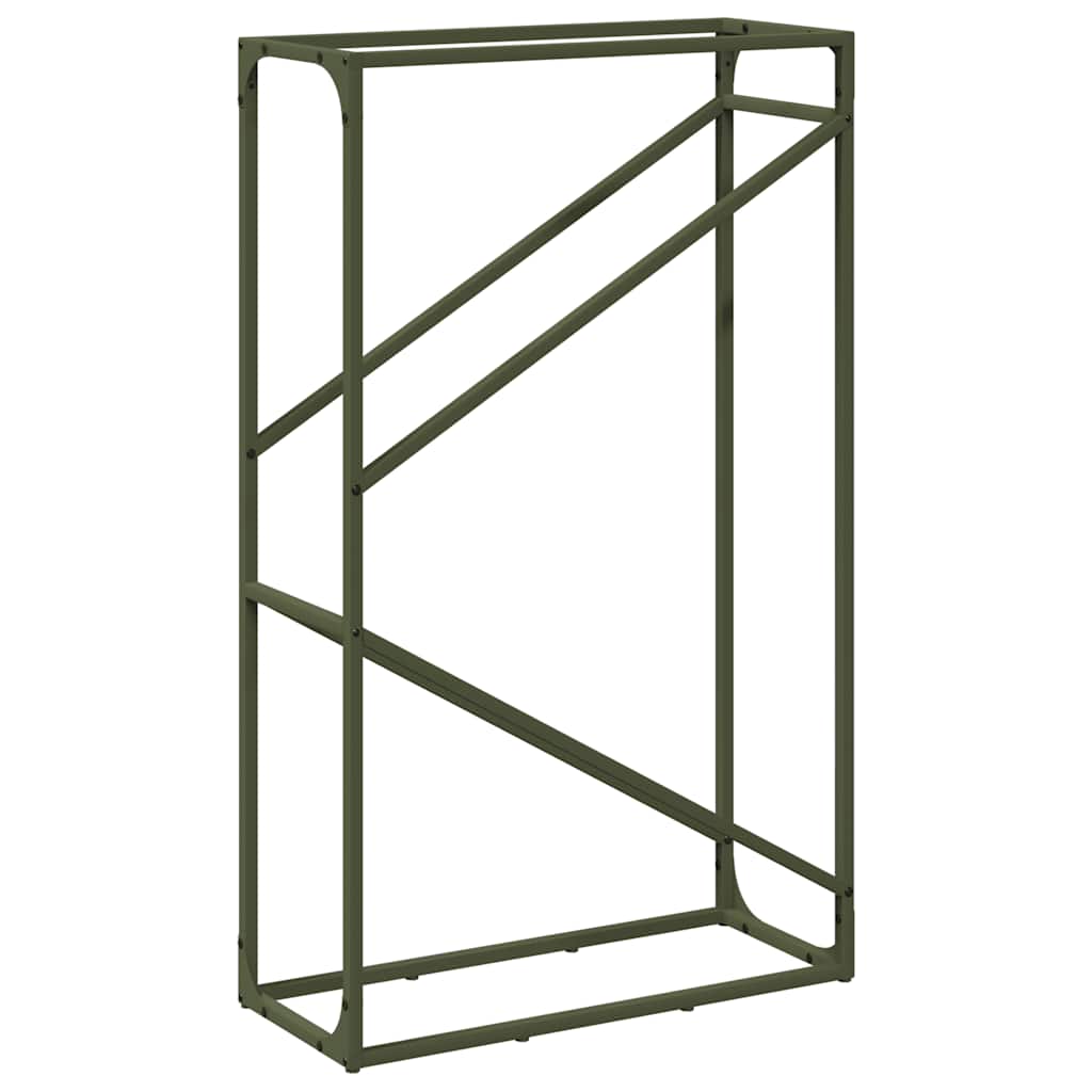Firewood Rack Olive Green 60x25x100 cm Cold-rolled steel