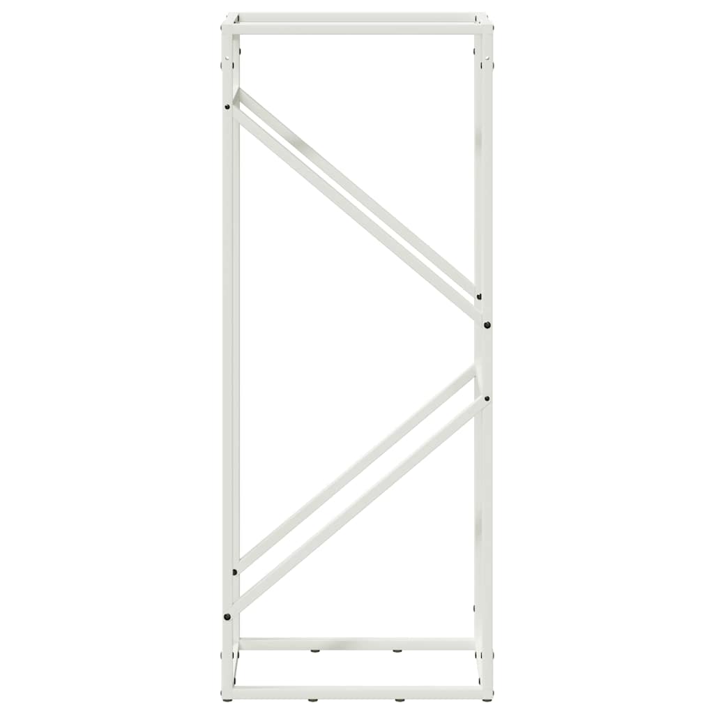 Firewood Rack White 40x25x100 cm Cold-rolled steel