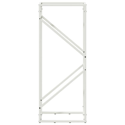 Firewood Rack White 40x25x100 cm Cold-rolled steel