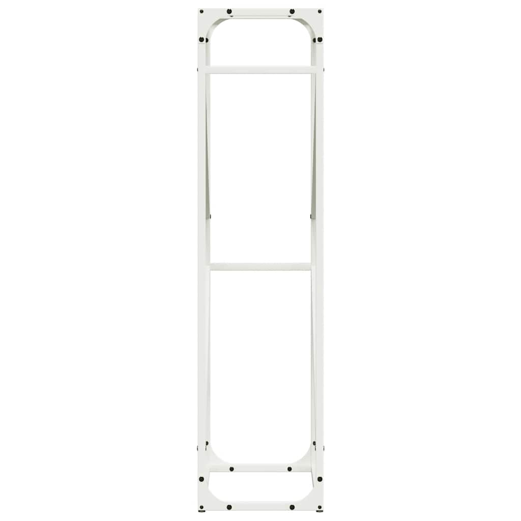 Firewood Rack White 40x25x100 cm Cold-rolled steel