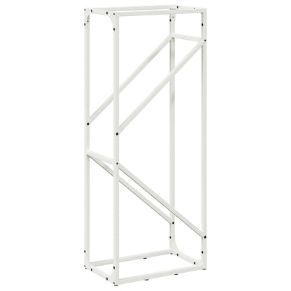 Firewood Rack White 40x25x100 cm Cold-rolled steel