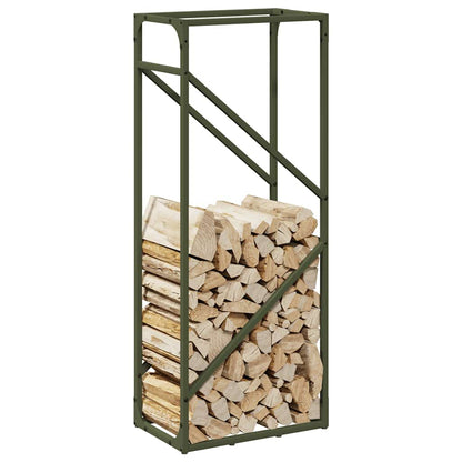 Firewood Rack Olive Green 40x25x100 cm Cold-rolled steel