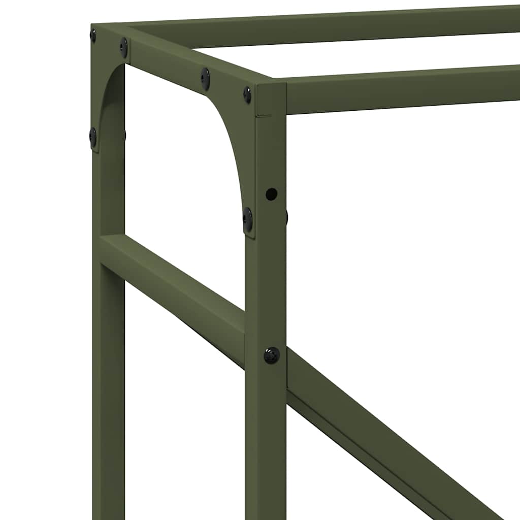 Firewood Rack Olive Green 40x25x100 cm Cold-rolled steel