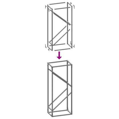 Firewood Rack Olive Green 40x25x100 cm Cold-rolled steel
