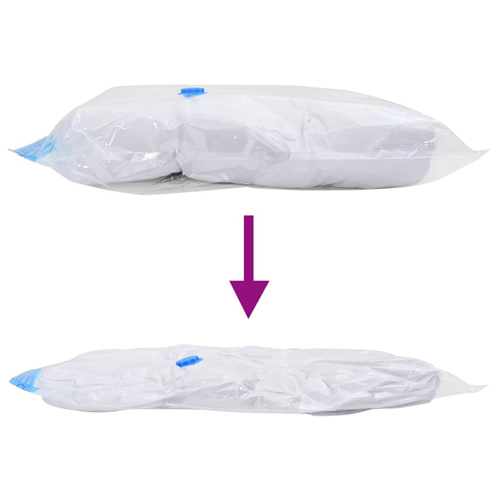 Storage Bags Wall-mounted 5 pcs Transparent and Blue 70 x 50 cm