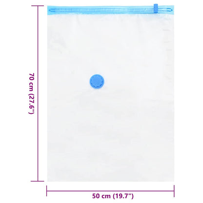 Storage Bags 10 pcs Transparent and Blue 70 x 50 cm