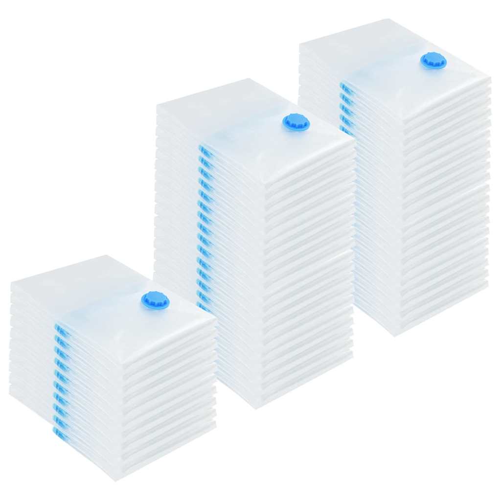 Storage Bags 50 pcs Transparent and Blue 70 x 50 cm