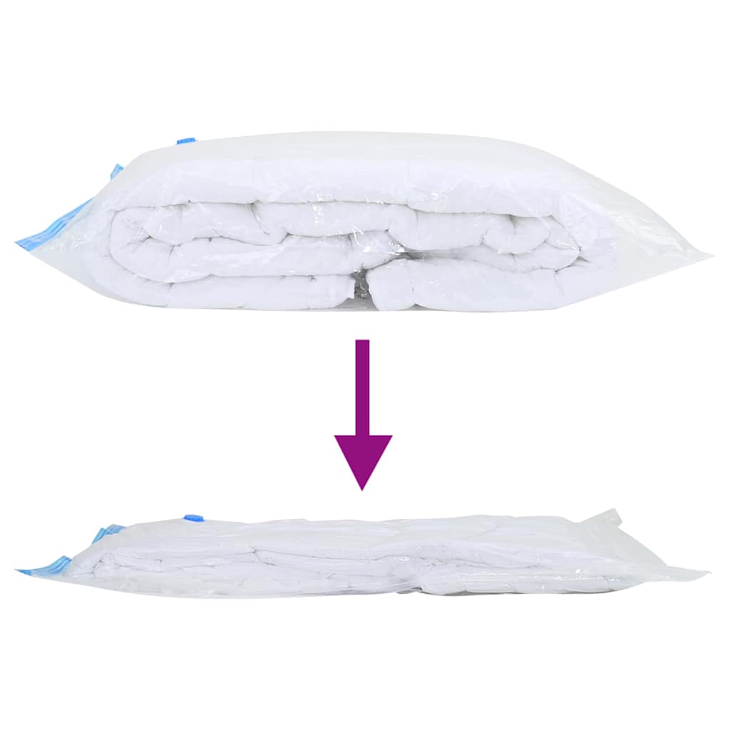 Storage Bags 10 pcs Transparent and Blue 100 x 80 cm