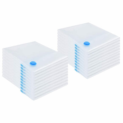 Storage Bags 20 pcs Transparent and Blue 100 x 80 cm