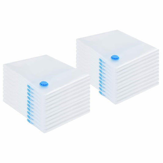 Storage Bags 20 pcs Transparent and Blue 100 x 80 cm