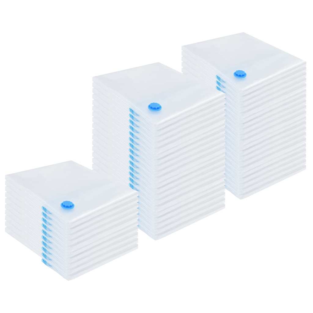 Storage Bags 50 pcs Transparent and Blue 130 x 100 cm