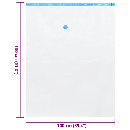 Storage Bags 50 pcs Transparent and Blue 130 x 100 cm