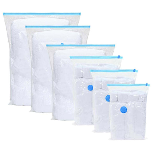 Storage Bags Wall-mounted 5 pcs Transparent and Blue 60 x 40 cm