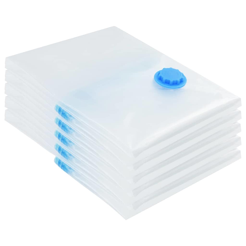 Storage Bags Wall-mounted 5 pcs Transparent and Blue 60 x 40 cm