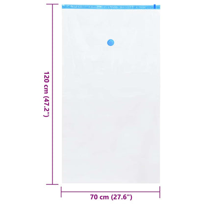 Storage Bags 5 pcs Transparent and Blue 120 x 70 cm